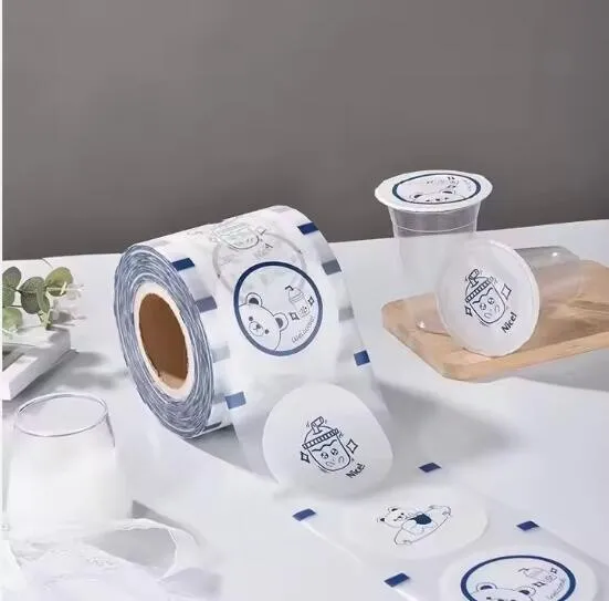 Індивідуальна одноразова бульбашка Чай Чай Кава Пакувальна плівка Чашка льоду Ущільнювальна плівка Пластикова ПП Чашка ущільнювальна плівка Рулон