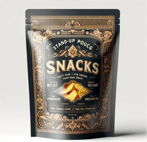 Закривається стоячий пакет Упаковка для харчових продуктів Цукерки Бісквіт Горіх Пакет з алюмінієвої фольги Пластиковий пакет на блискавці Термозварювальний пакет